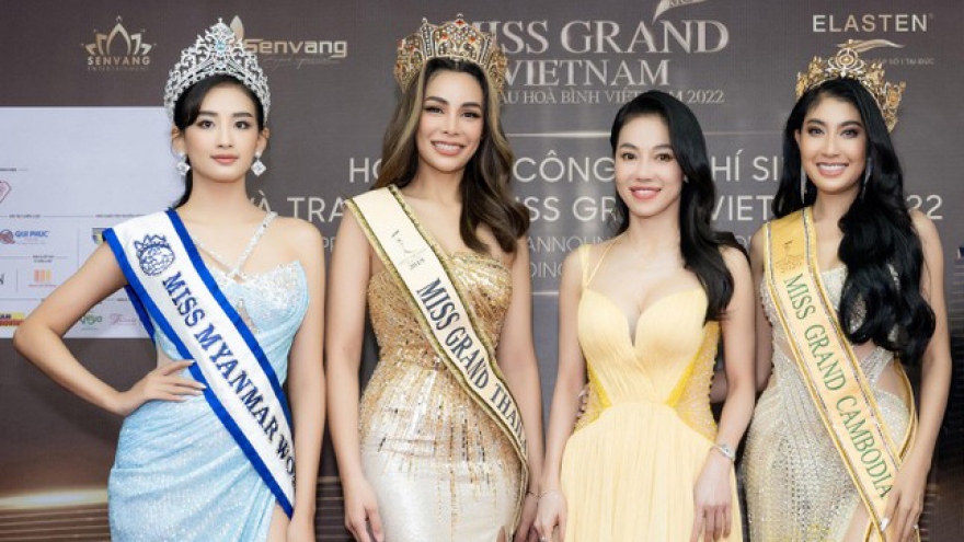 Foreign beauty queens gather for Miss Grand Vietnam 2022 press conference